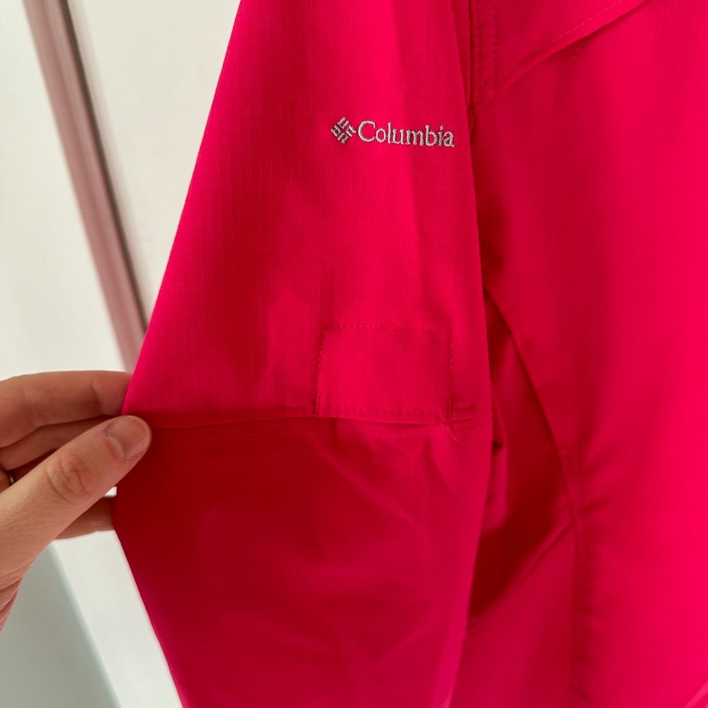 Columbia Fuchsia Omni Share Broad Spectrum Button Down Pink Large - Picture 5 of 5